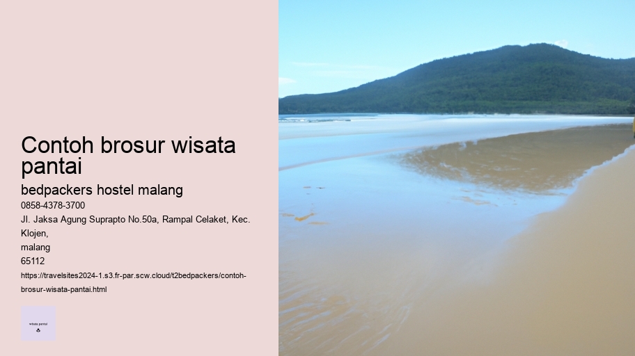 contoh brosur wisata pantai