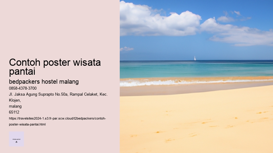 contoh poster wisata pantai