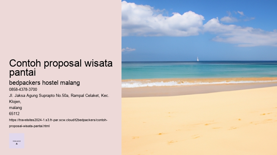 contoh proposal wisata pantai